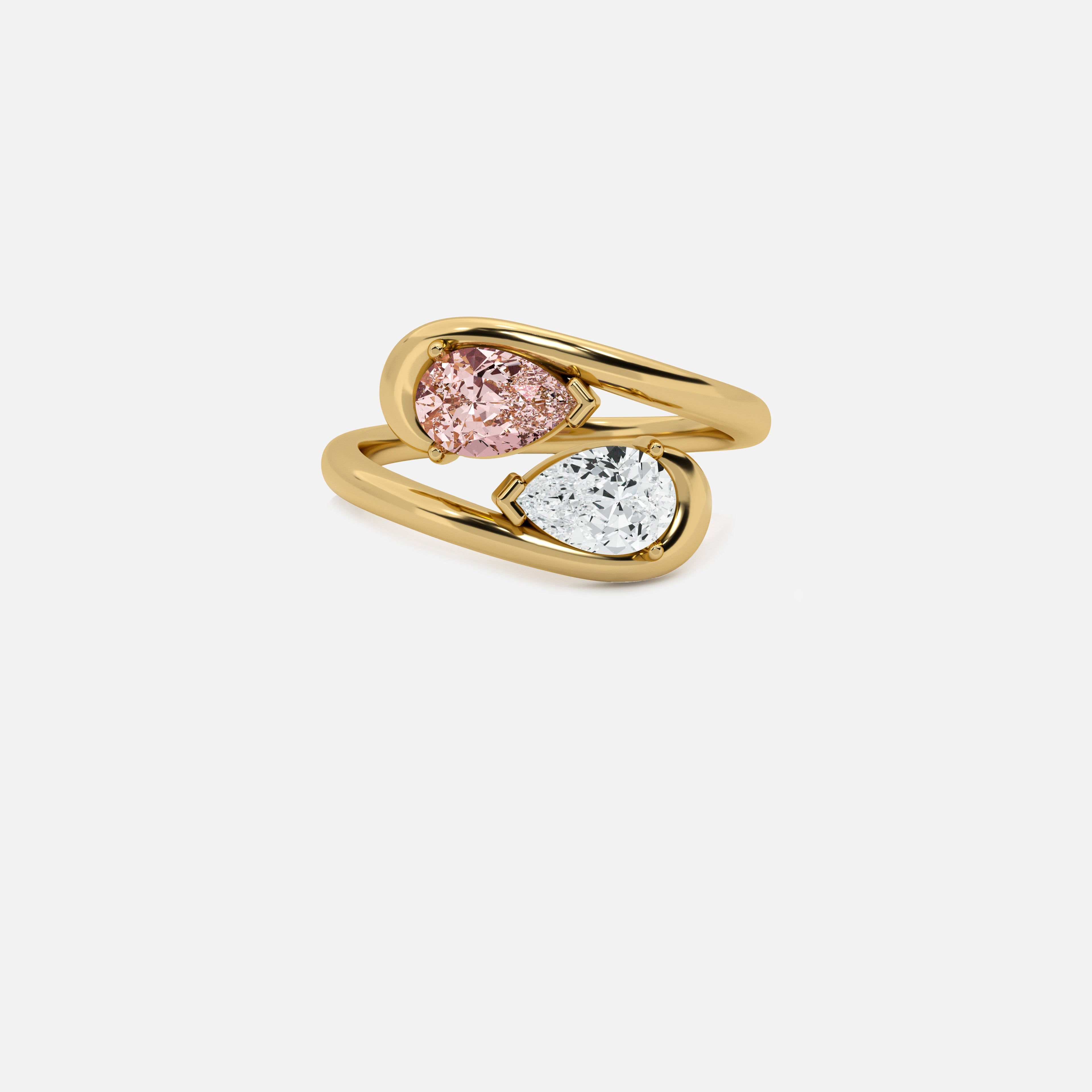 NOOR Pink Diamond and White Diamond Pinky Ring JAUR