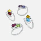 NOOR Pink Sapphire and Amethyst Pinky Ring JAUR