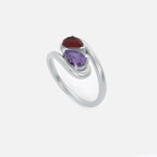 NOOR Pink Sapphire and Amethyst Pinky Ring JAUR