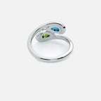 NOOR Pink Sapphire and Blue Diamond Pinky Ring JAUR