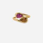 NOOR Pink Sapphire and Brown Diamond Pinky Ring JAUR