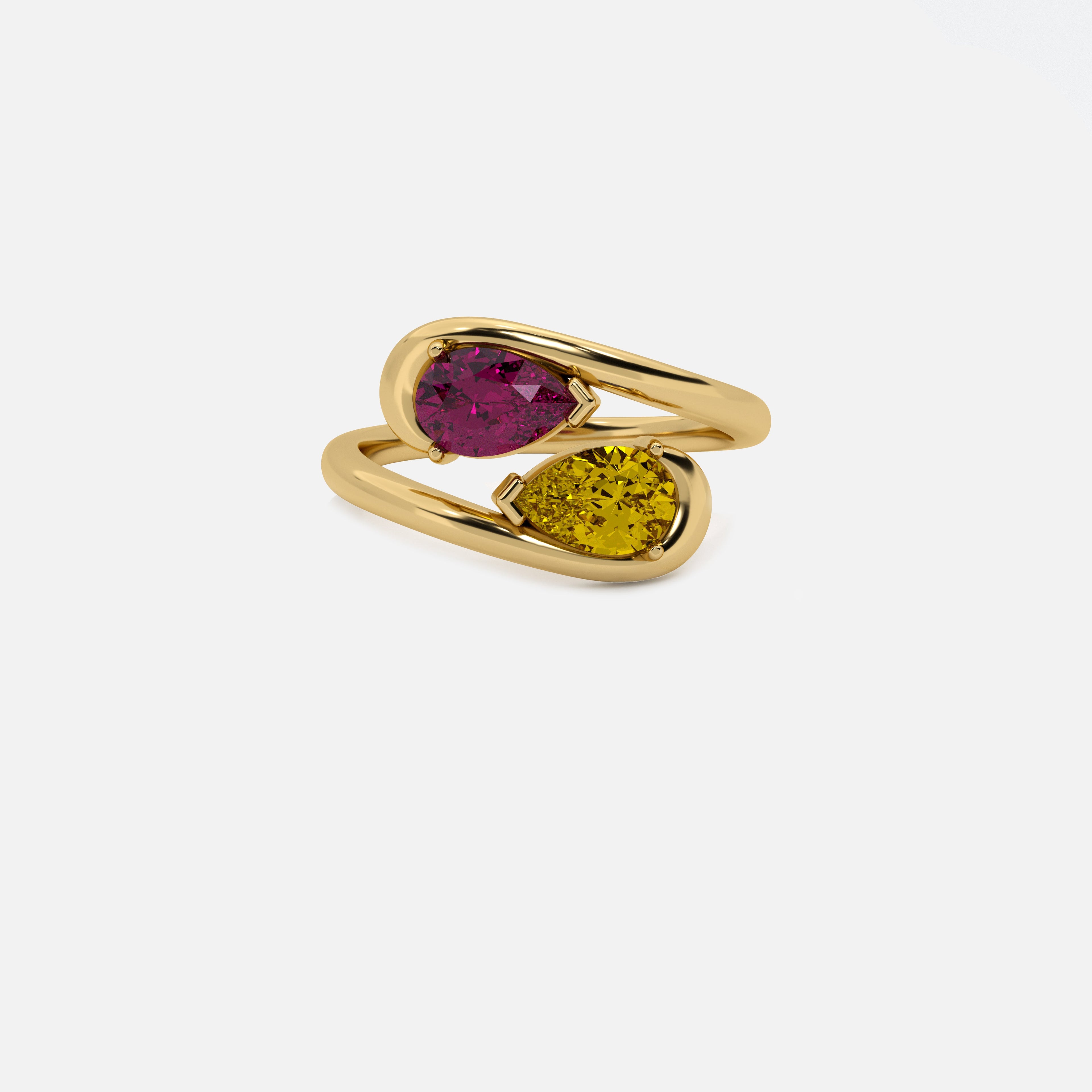 NOOR Pink Sapphire and Citrine Ring