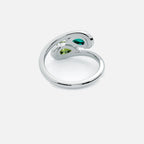NOOR Pink Sapphire and Emerald Pinky Ring JAUR