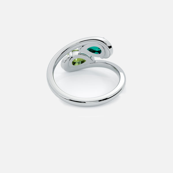 NOOR Pink Sapphire and Emerald Ring