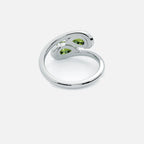 NOOR Pink Sapphire and Green Diamond Pinky Ring JAUR