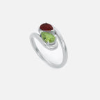 NOOR Pink Sapphire and Green Diamond Pinky Ring JAUR