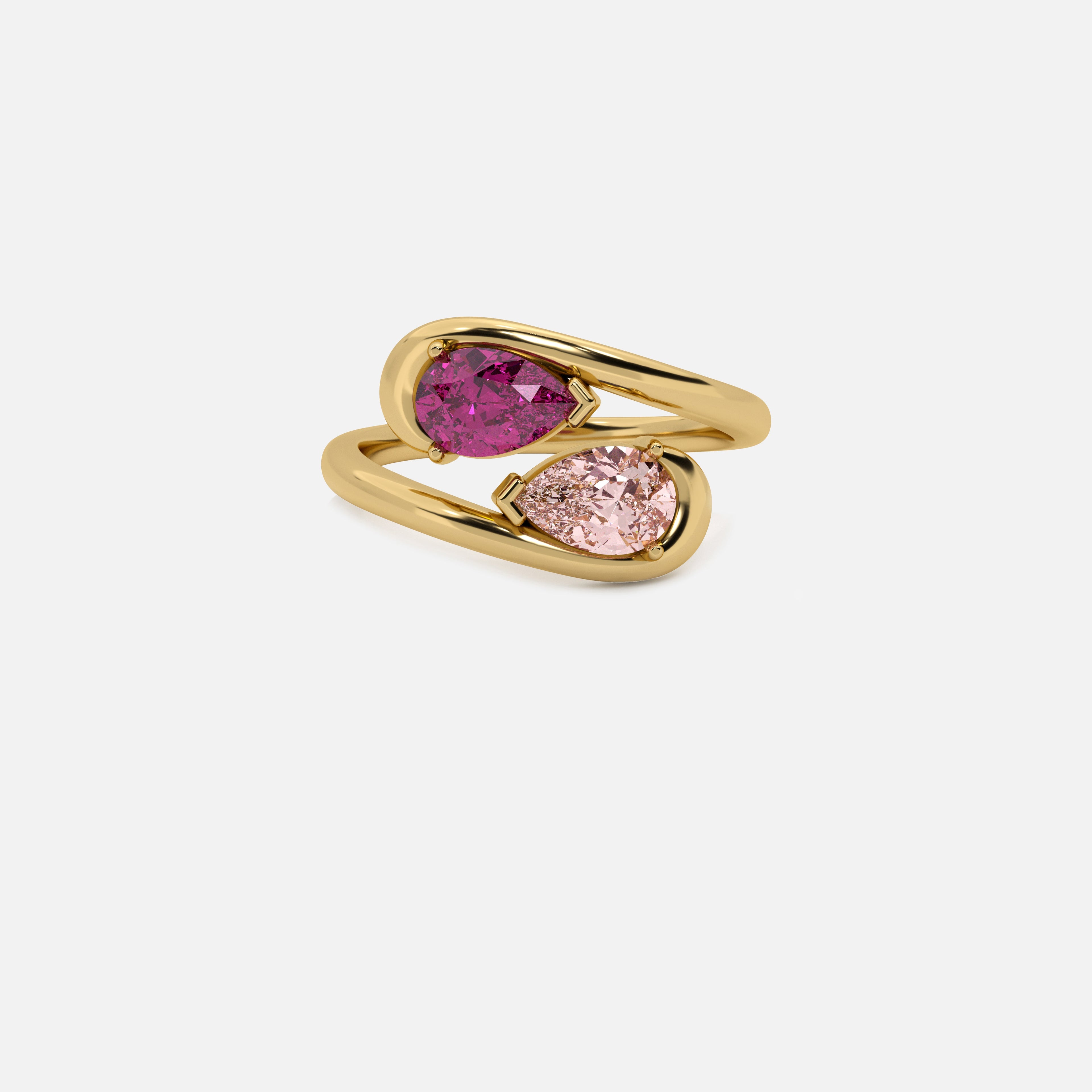 NOOR Pink Sapphire and Pink Diamond Pinky Ring JAUR