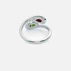 NOOR Pink Sapphire and Red Garnet Pinky Ring JAUR