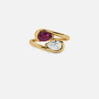 NOOR Pink Sapphire and White Diamond Ring