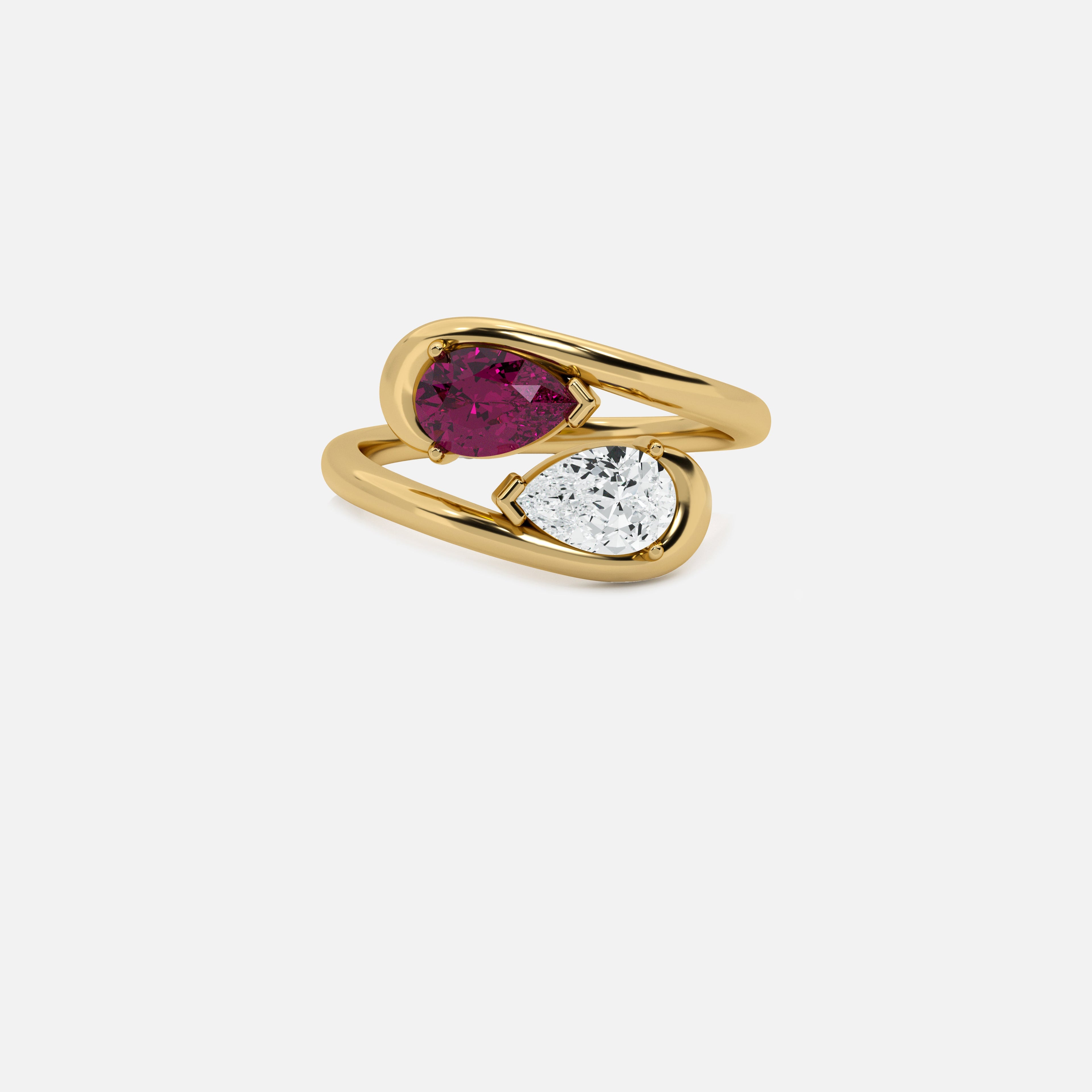 NOOR Pink Sapphire and White Diamond Ring