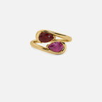 NOOR Red Garnet and Pink Sapphire Pinky Ring JAUR
