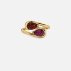 NOOR Red Garnet and Pink Sapphire Pinky Ring