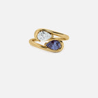 NOOR White Diamond and Alexandrite Ring