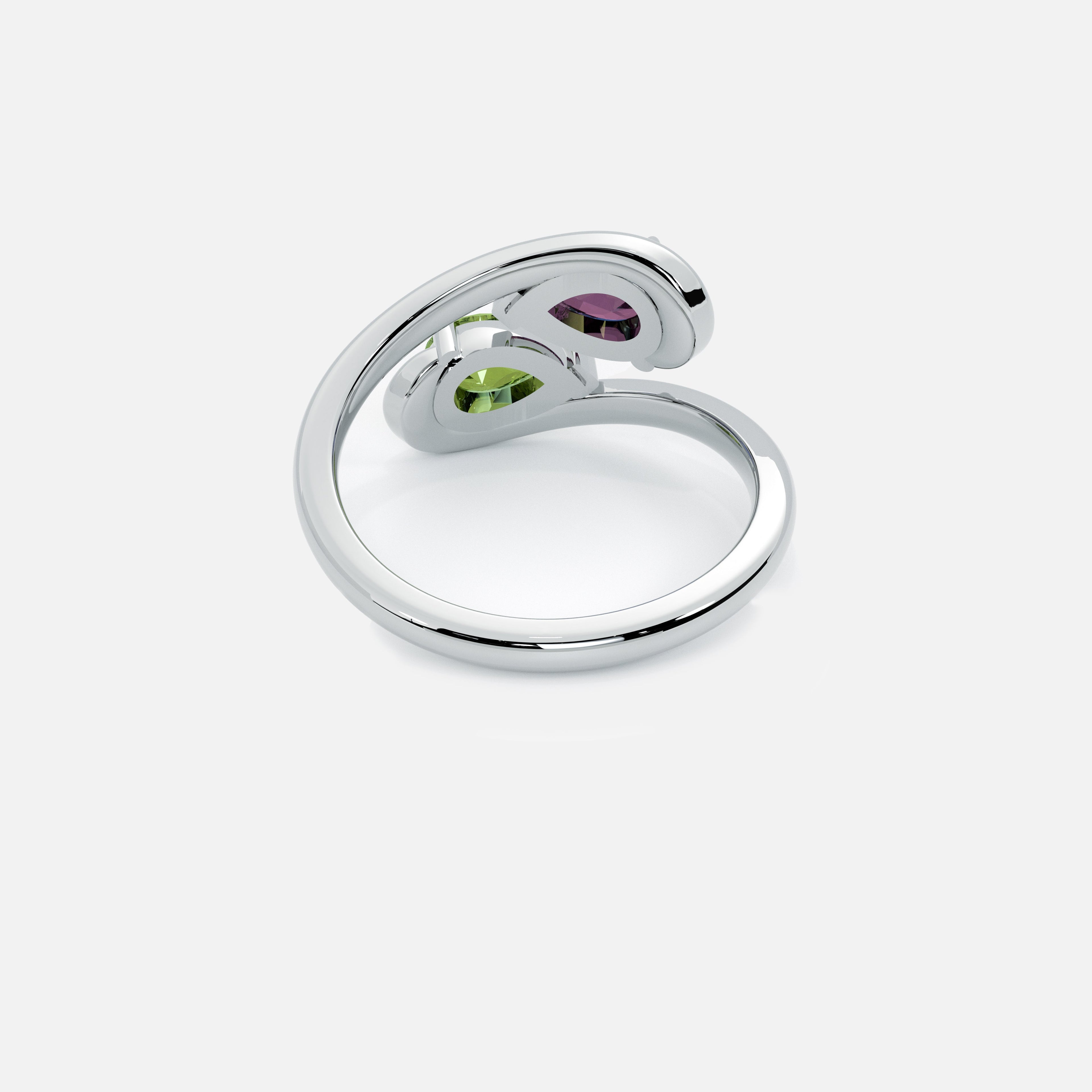 NOOR White Diamond and Amethyst Ring
