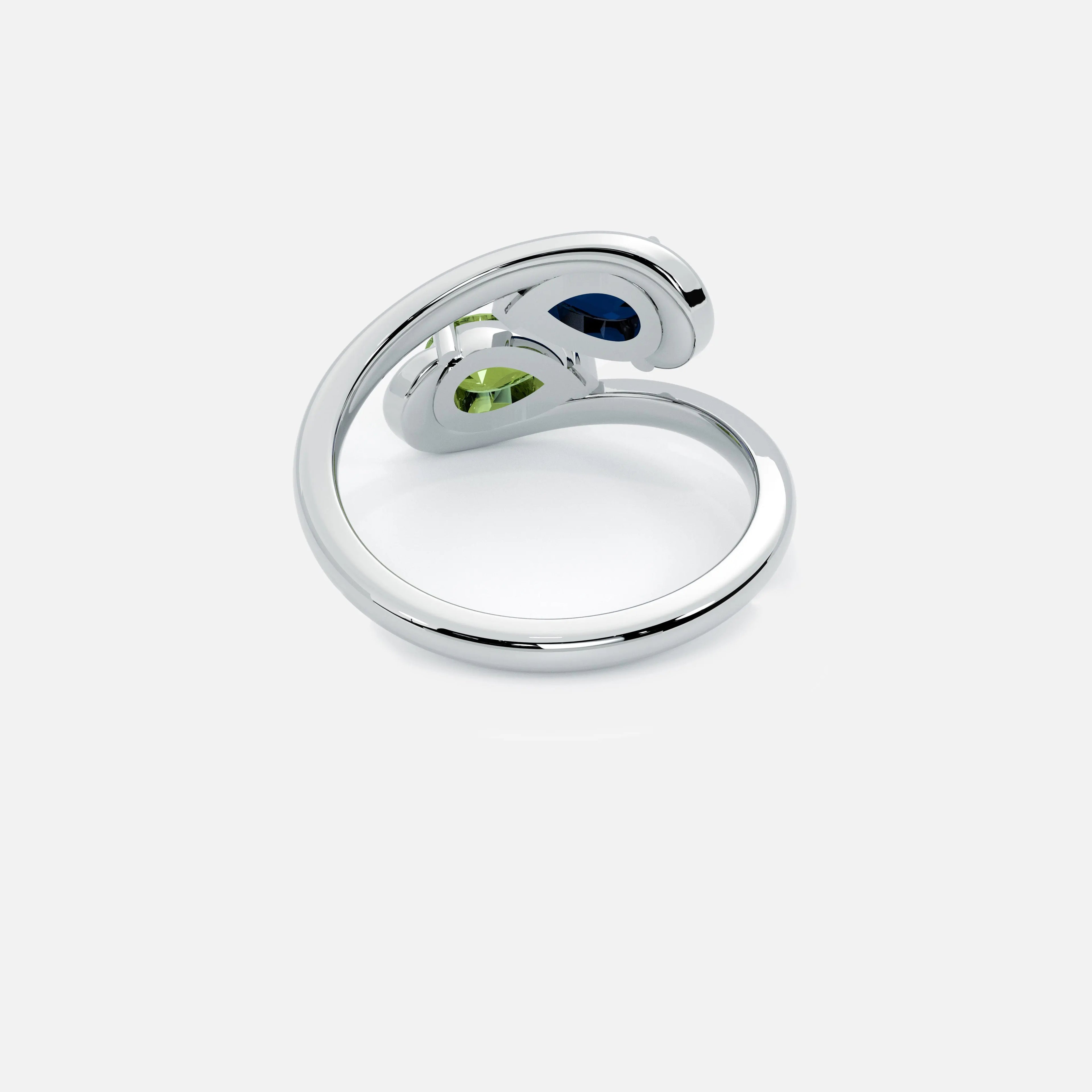NOOR Yellow Diamond and Blue Sapphire Pinky Ring JAUR