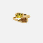 NOOR Yellow Diamond and Brown Diamond Pinky Ring JAUR
