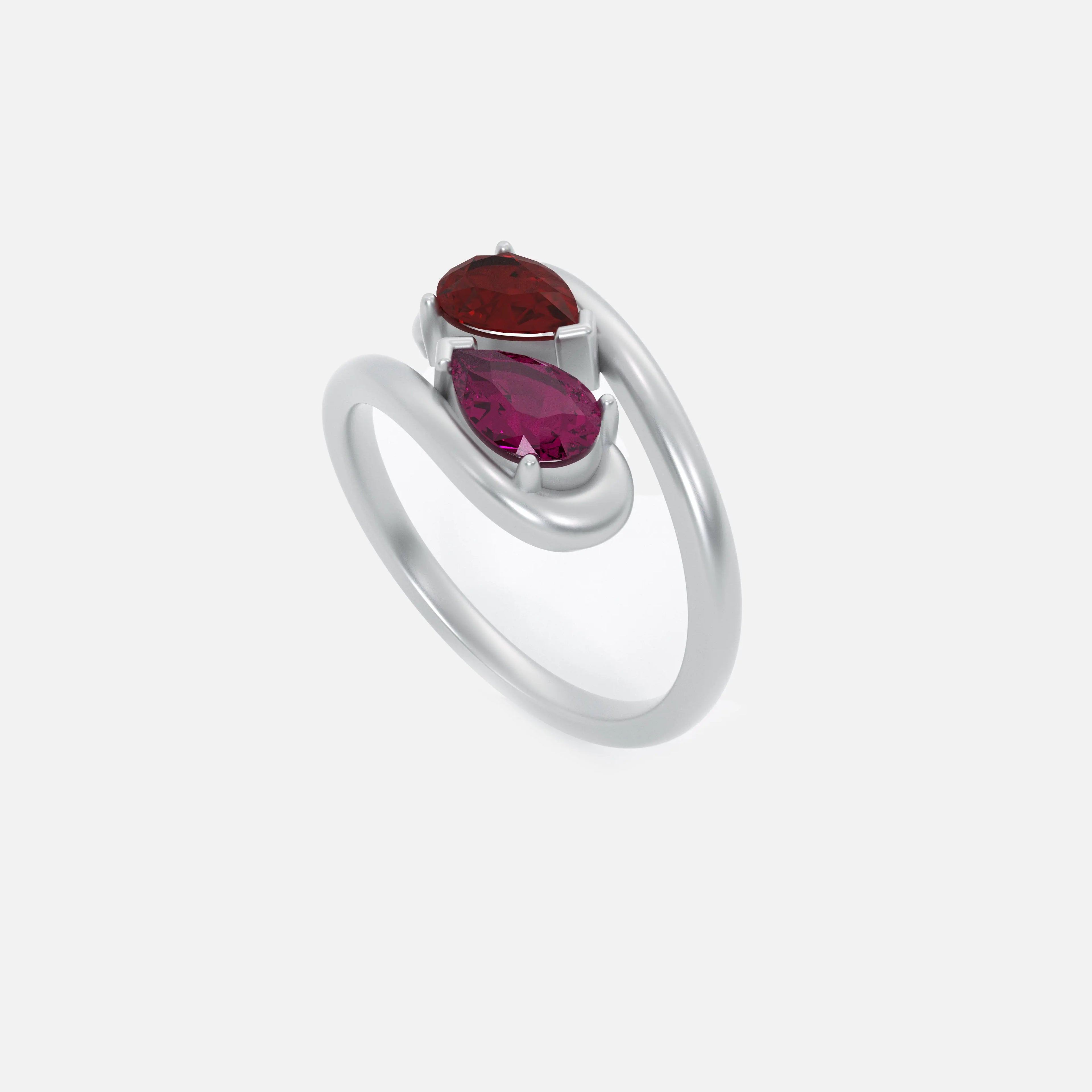 NOOR Yellow Diamond and Pink Sapphire Pinky Ring JAUR