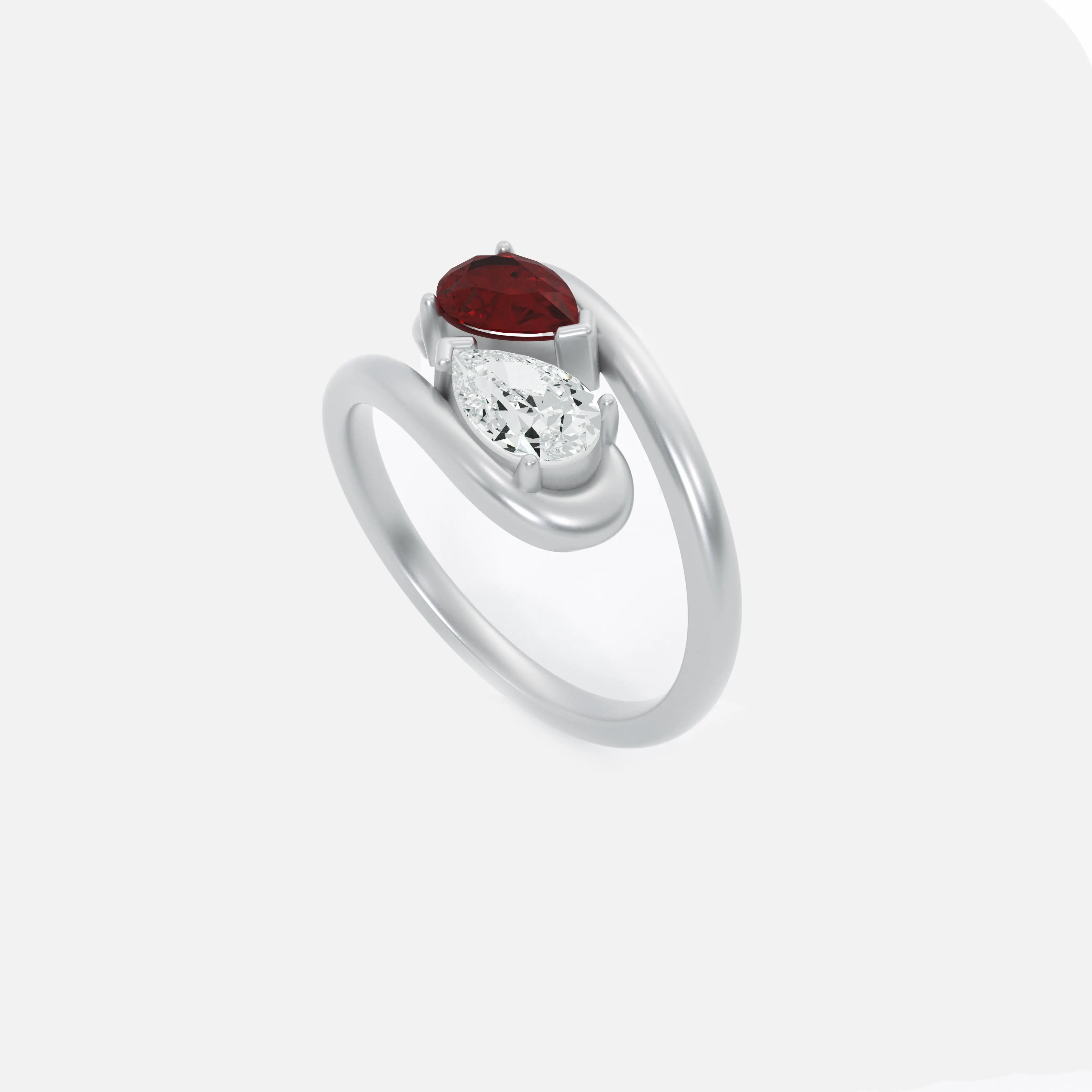 NOOR Yellow Diamond and White Diamond Pinky Ring JAUR