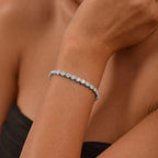 Oval Diamond Bezel Tennis Bracelet JAUR