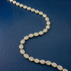 Oval Diamond Bezel Tennis Bracelet JAUR