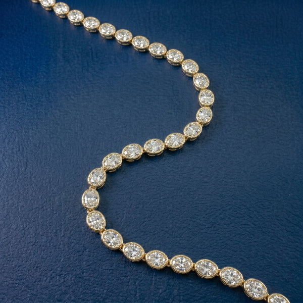 Oval Diamond Bezel Tennis Bracelet