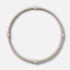 Lab Grown Diamond Oval Diamond Choker Necklace in Yellow Gold | JAUR