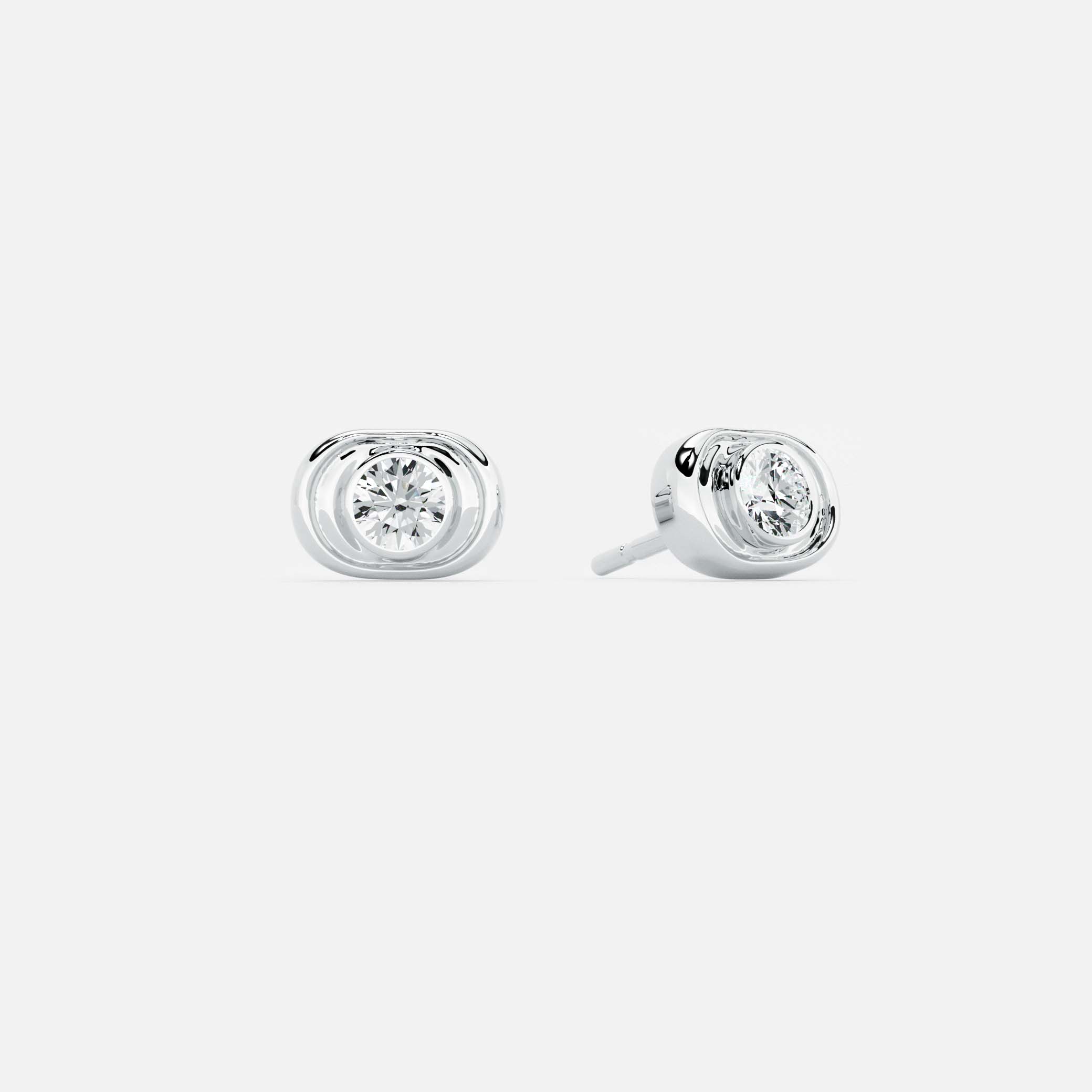 Oval Organic Earring