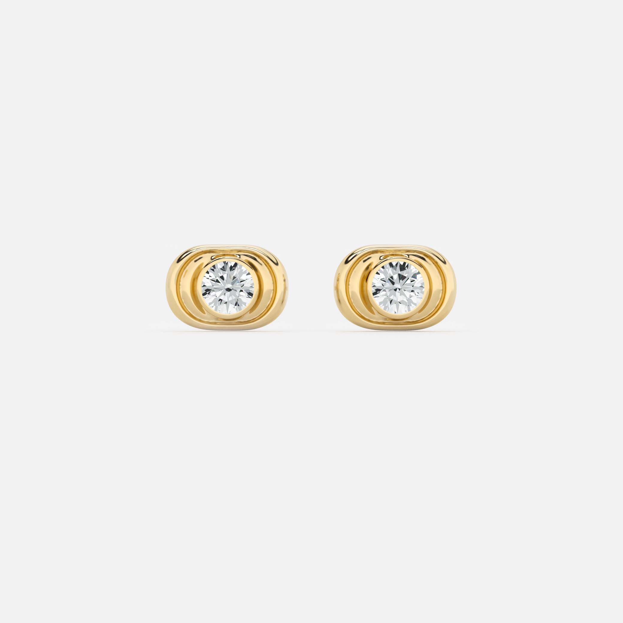 Oval Organic Earring