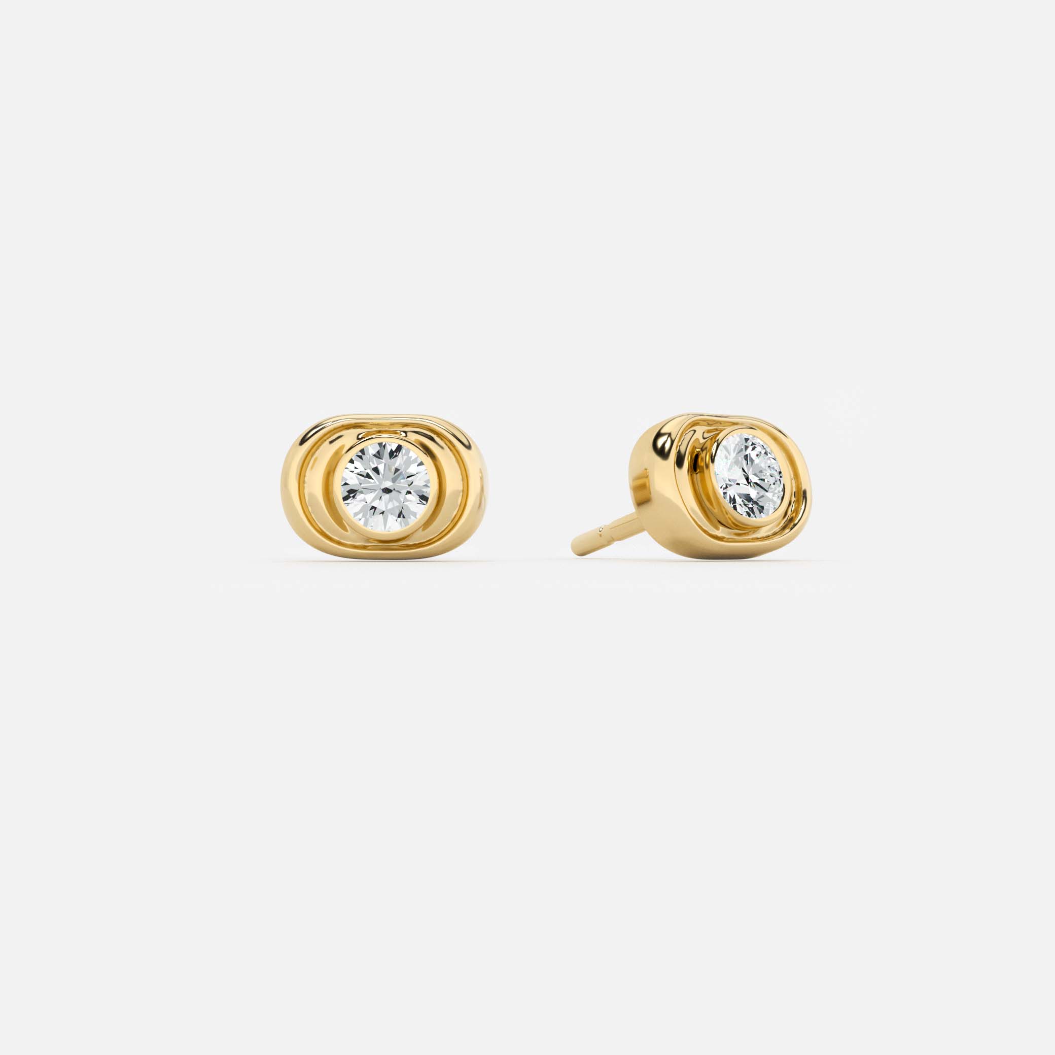 Oval Organic Earring