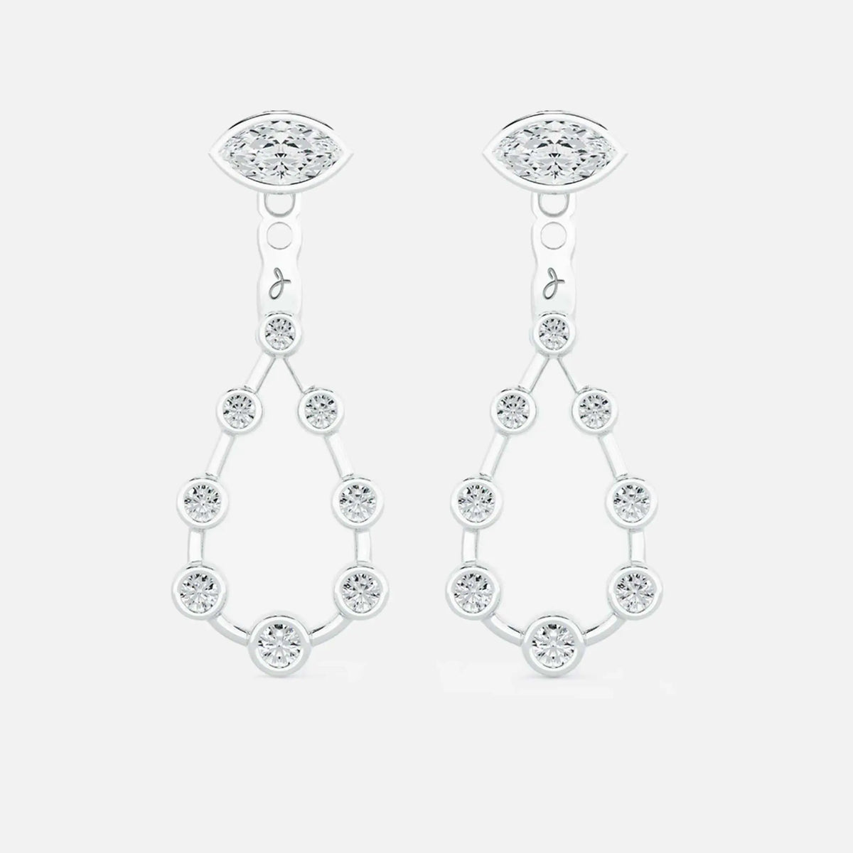 Pear Diamond Drop Earrings JAUR