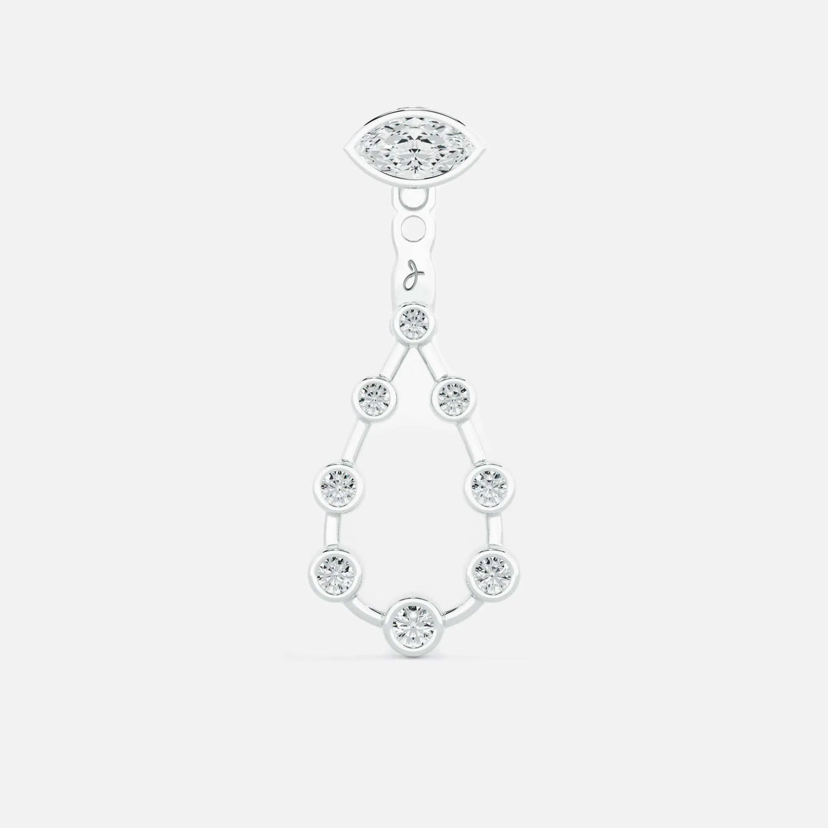 Pear Diamond Drop Earrings JAUR