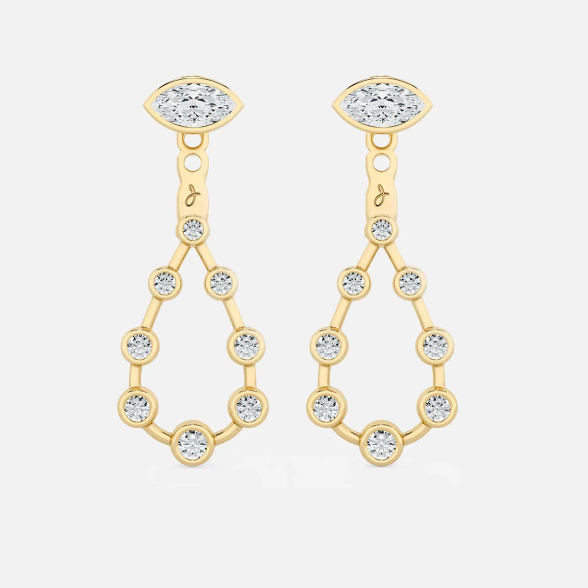 Pear Diamond Drop Earrings JAUR