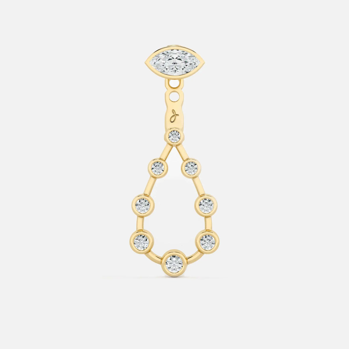 Pear Diamond Drop Earrings JAUR