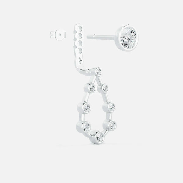 Pear Diamond Drop Earrings JAUR