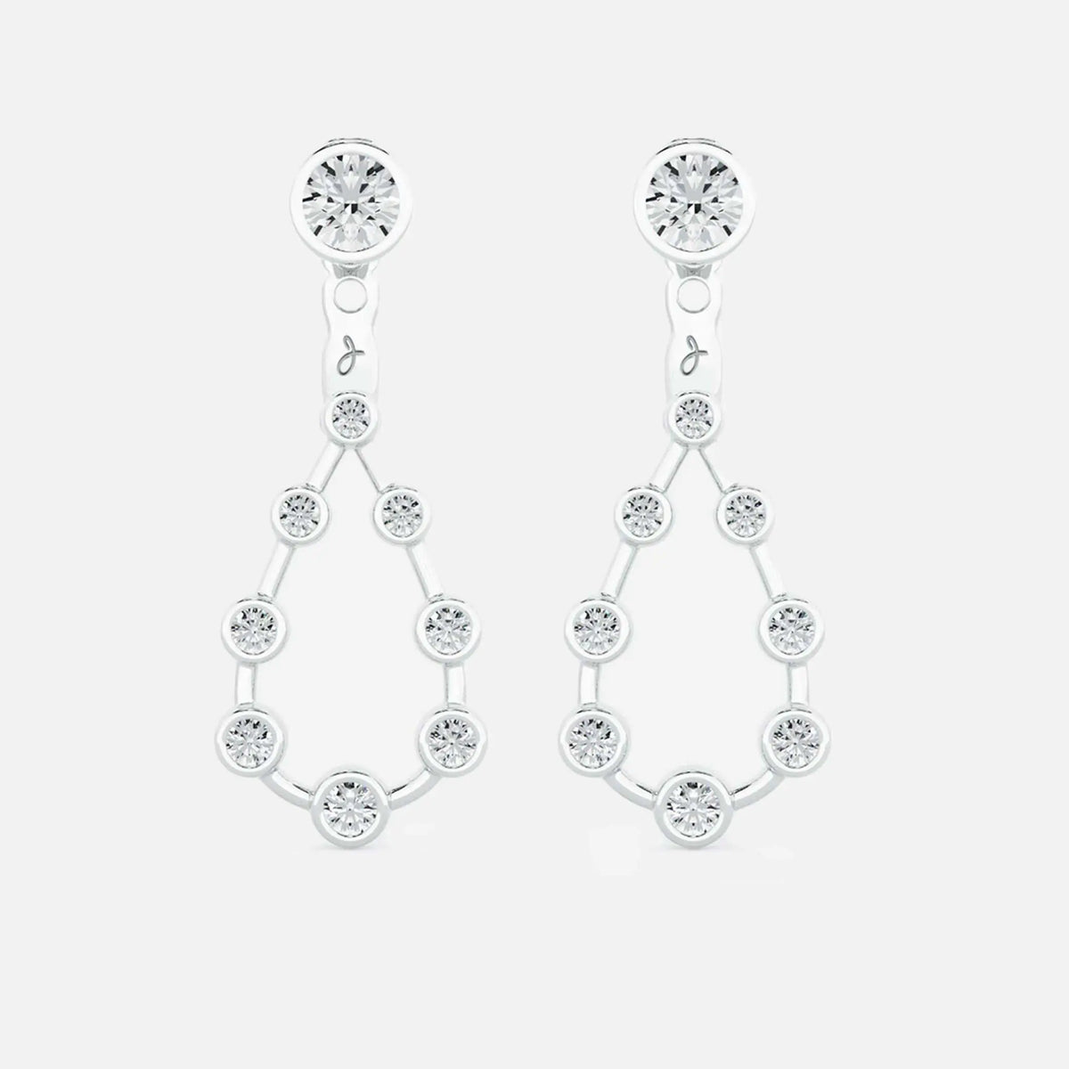 Pear Diamond Drop Earrings JAUR