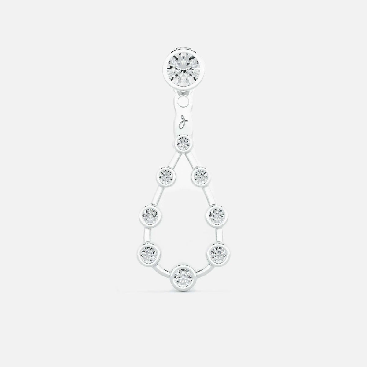 Pear Diamond Drop Earrings JAUR