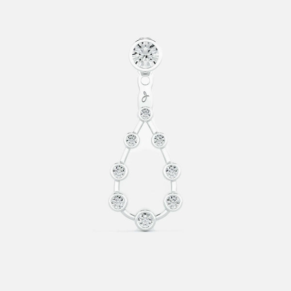Pear Diamond Drop Earrings JAUR