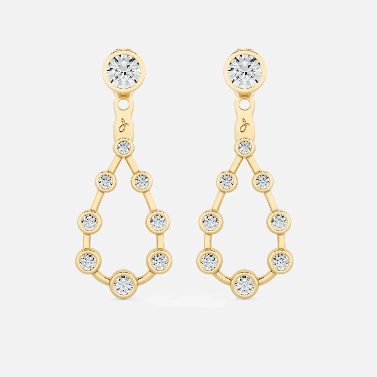 Pear Diamond Drop Earrings JAUR