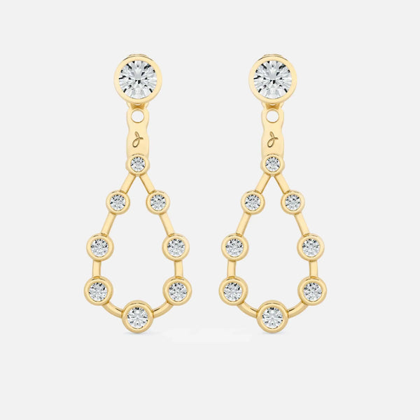 Pear Diamond Drop Earrings JAUR