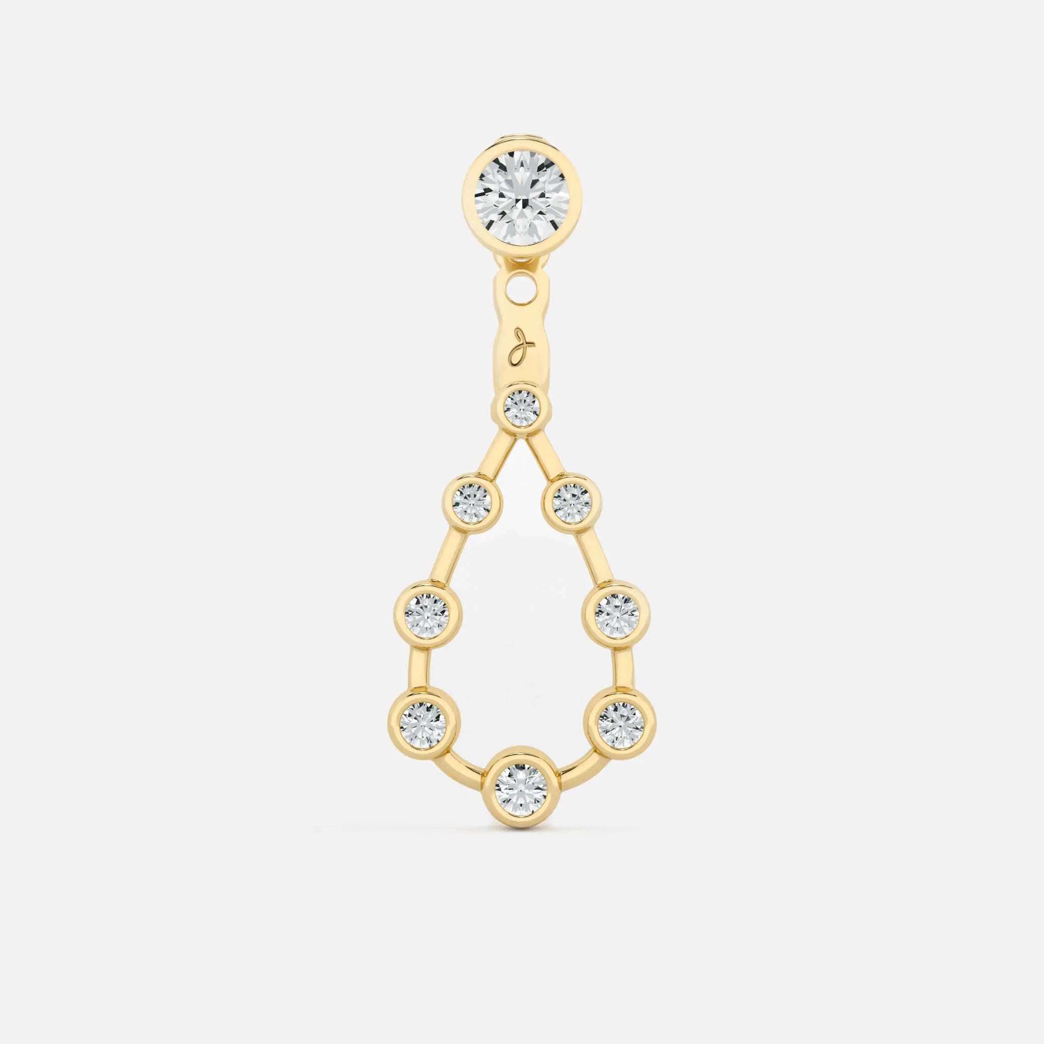 Pear Diamond Drop Earrings JAUR