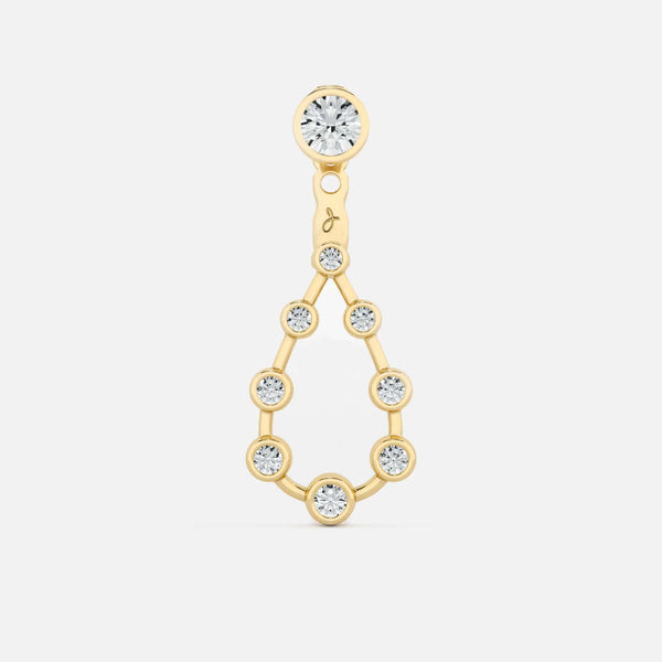 Pear Diamond Drop Earrings JAUR