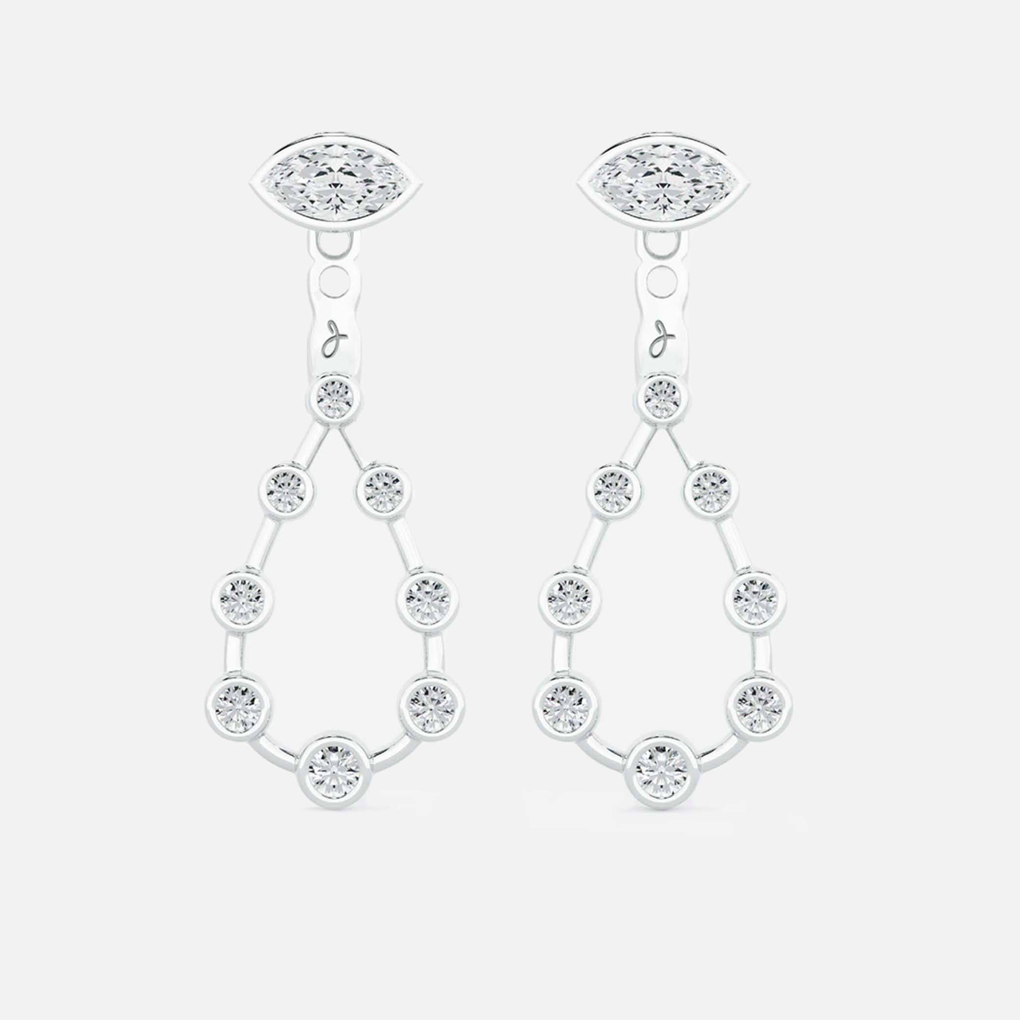 Pear Diamond Drop Earrings
