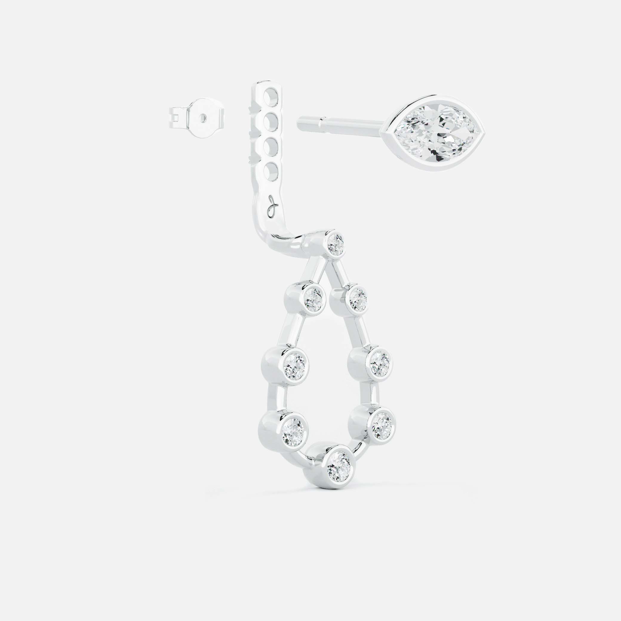 Pear Diamond Drop Earrings