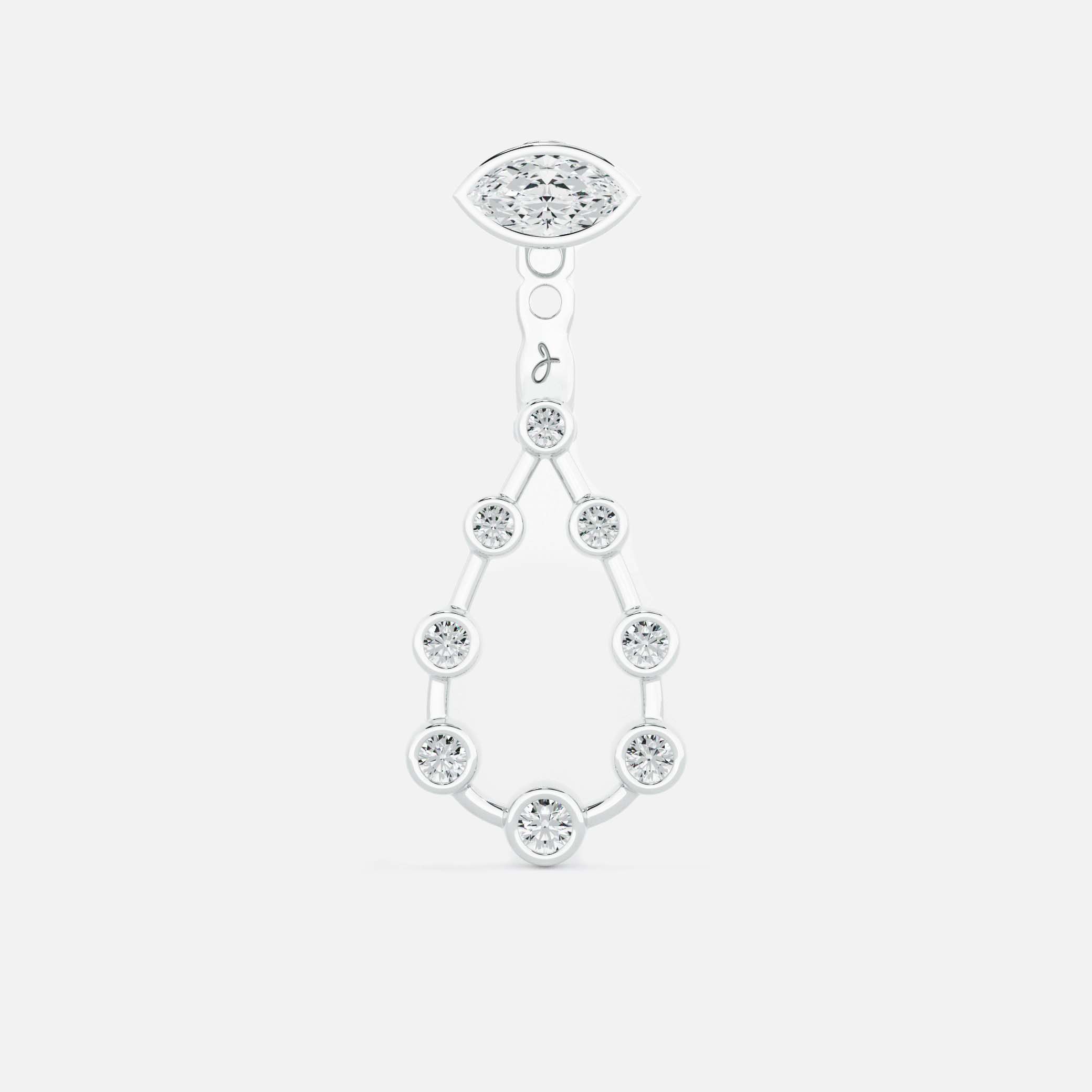 Pear Diamond Drop Earrings