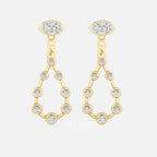Pear Diamond Drop Earrings JAUR