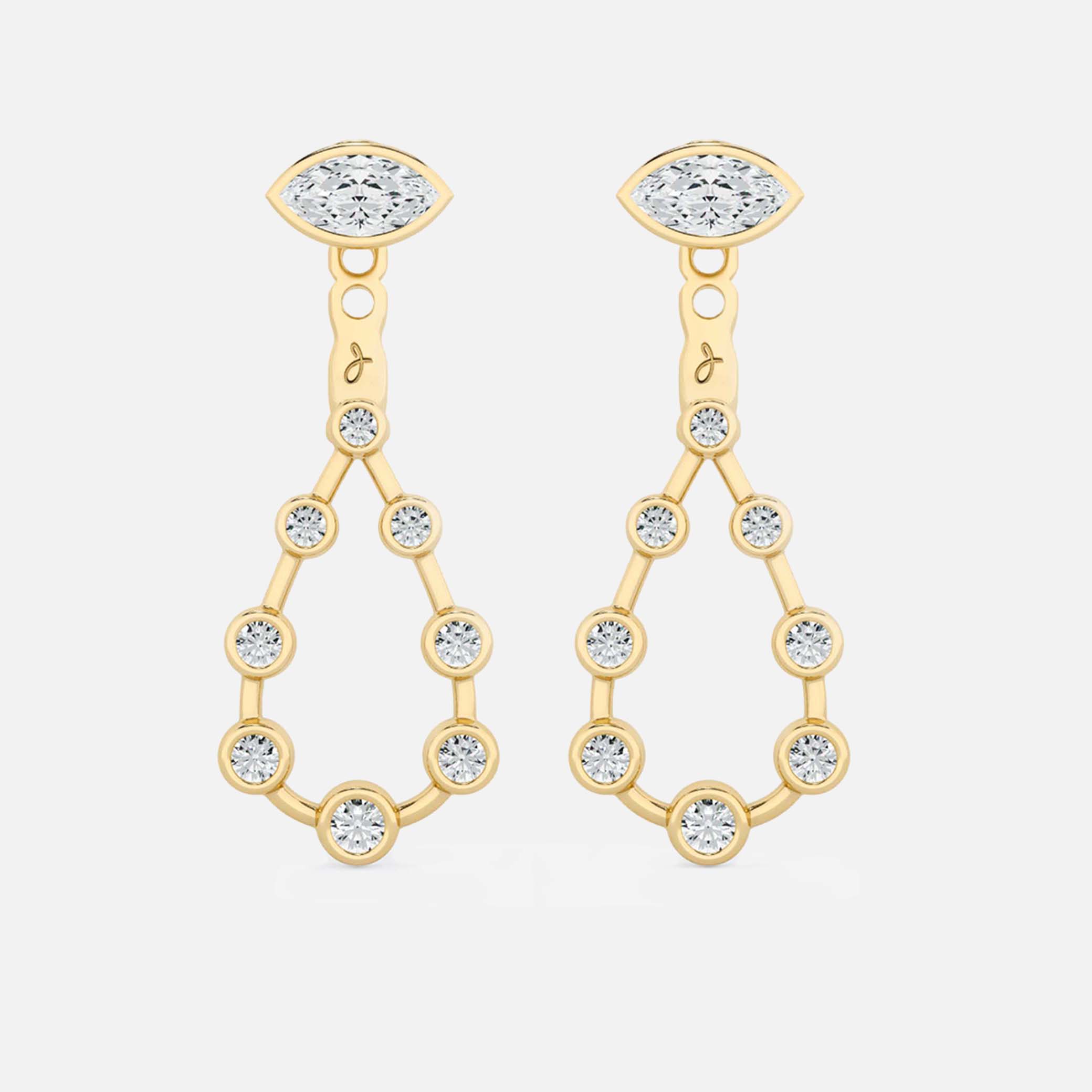 Pear Diamond Drop Earrings