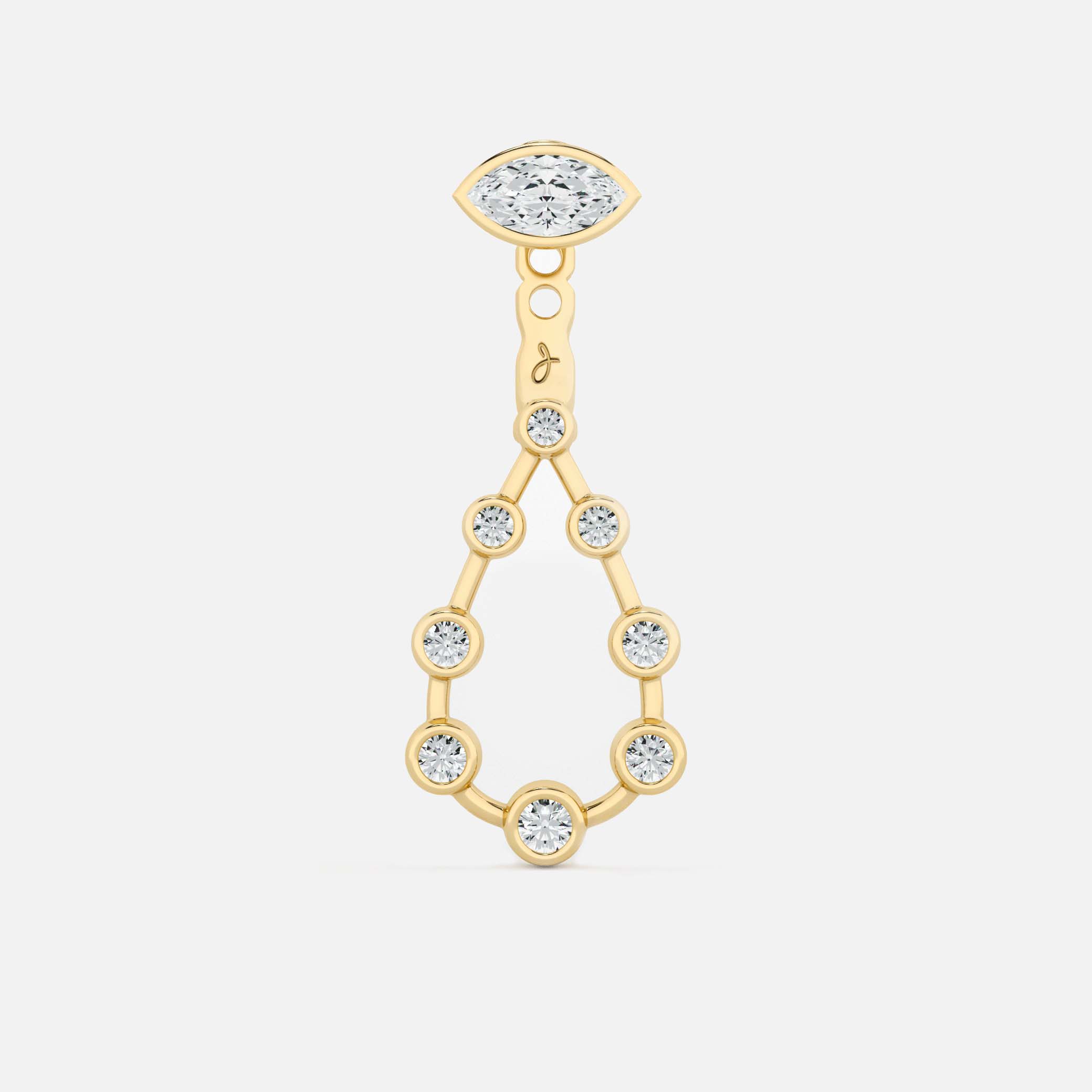 Pear Diamond Drop Earrings