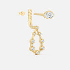 Pear Diamond Drop Earrings JAUR