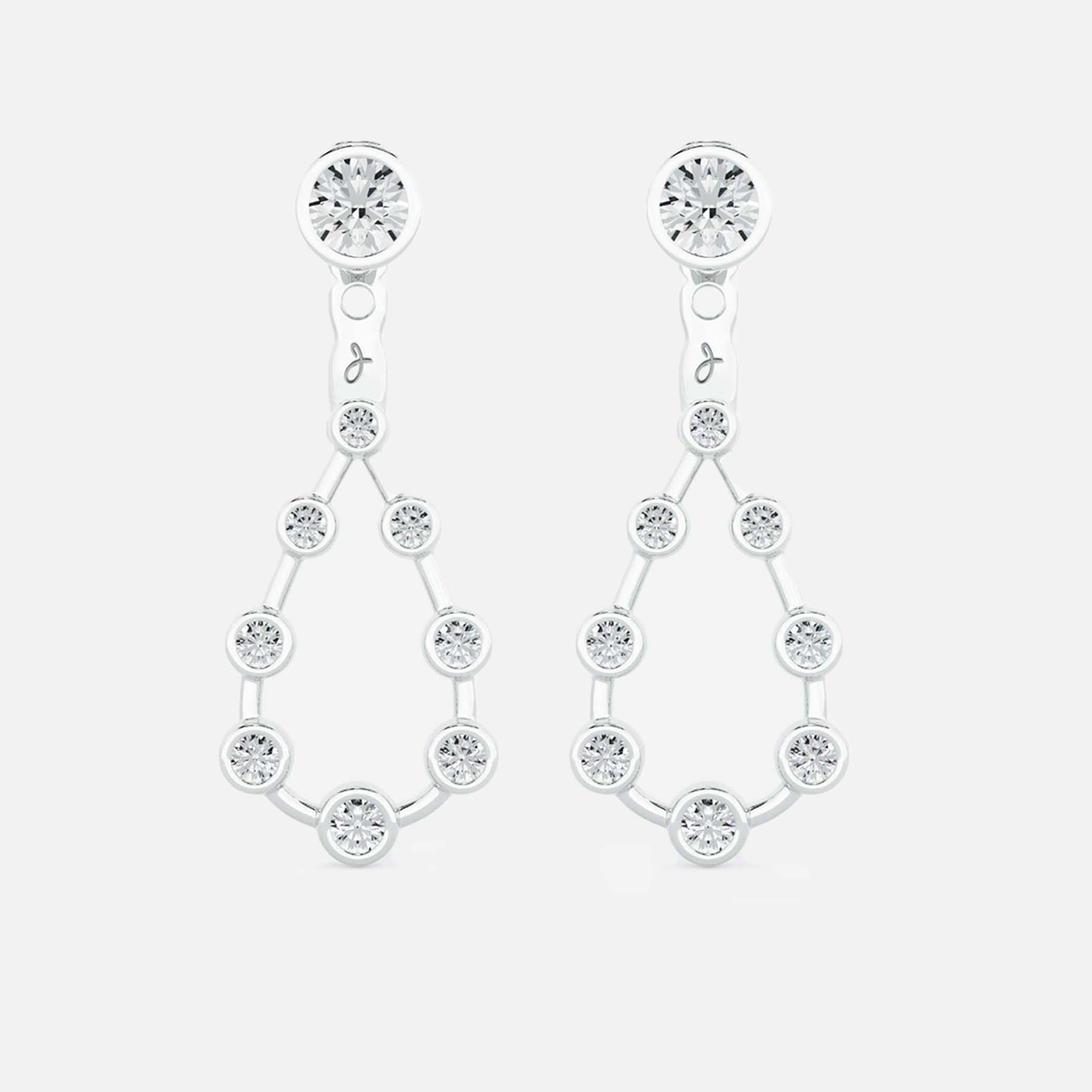 Pear Diamond Drop Earrings