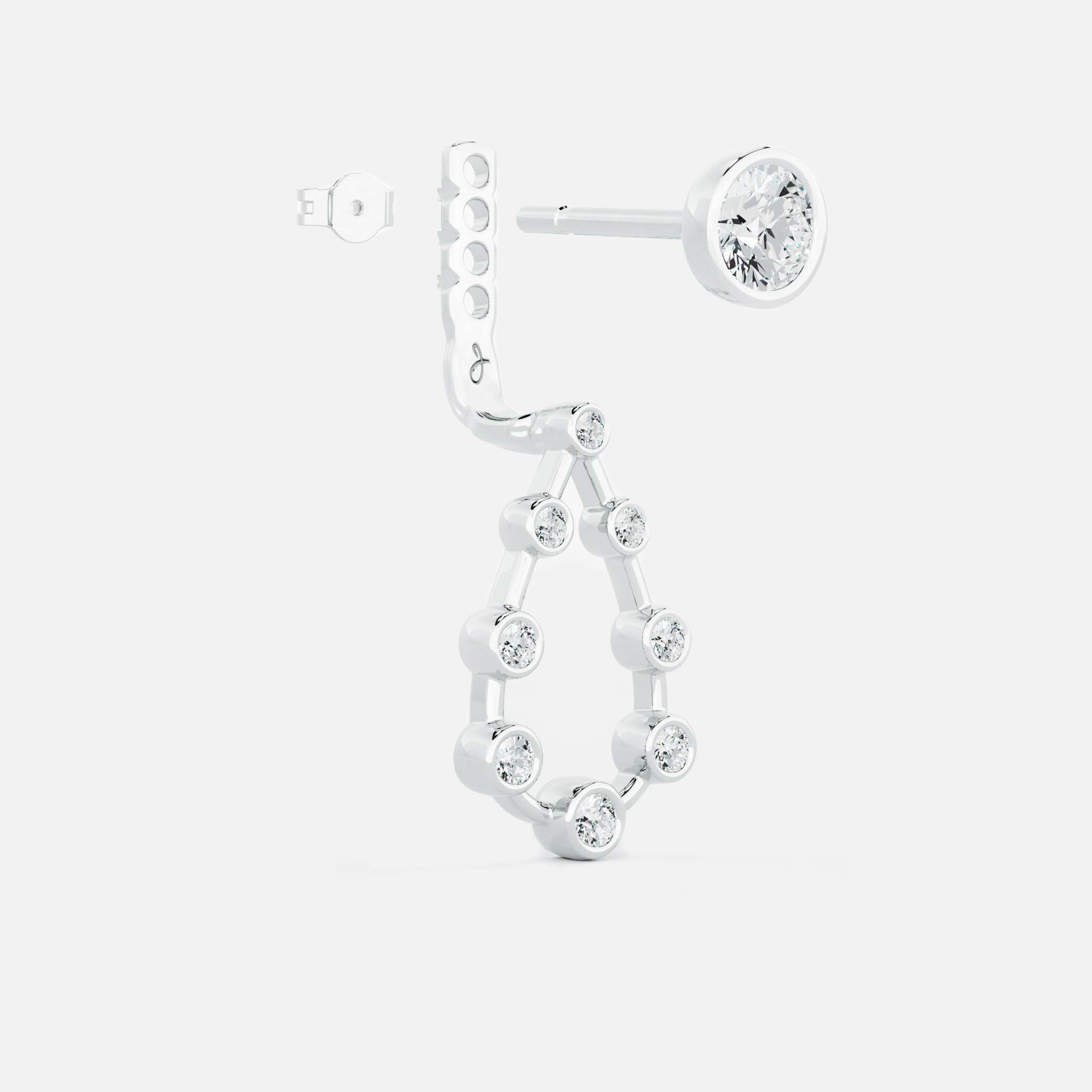 Pear Diamond Drop Earrings